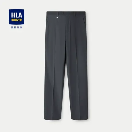 HLA/海澜之家商务绅士西裤2024春夏新款时尚高腰挺括有型裤子男图片