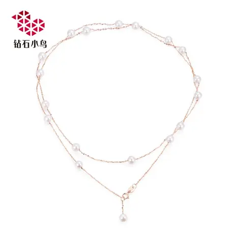 Zbird/钻石小鸟18K淡水珍珠项链-雪漫-毛衣链约会礼物-NIA91商品大图