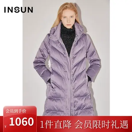 恩裳COVER冬季2022年时尚显瘦三防保暖白鹅绒中长款羽绒服女图片