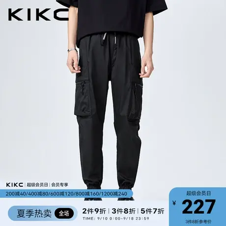 kikc工装裤男2023春夏新款商场同款宽松束脚高街潮流大口袋长裤商品大图