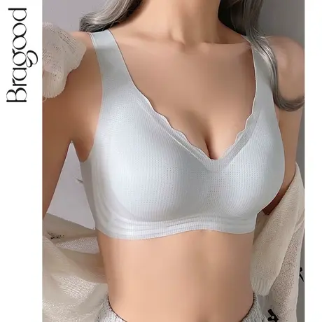 内衣女文胸免穿文胸春夏无痕裹胸背心式无钢圈镂空透气图片