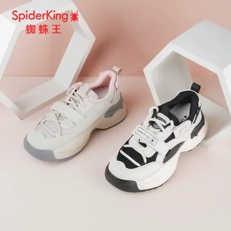 蜘蛛王断码清仓正品休闲鞋女2024春商场新款运动真皮网面时尚百搭商品大图