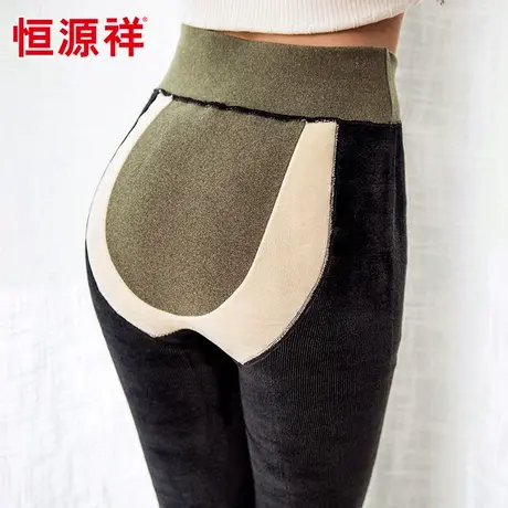 恒源祥加绒打底裤女裤袜外穿秋冬季贴片加厚冬天秋裤内穿保暖棉裤商品大图