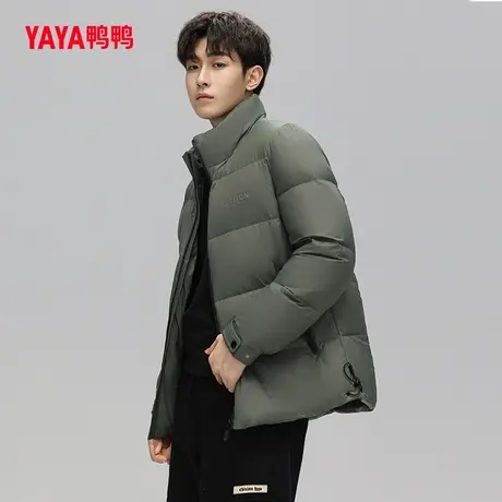 鸭鸭羽绒服男2023年新品韩版短款保暖青年休闲百搭外套C图片