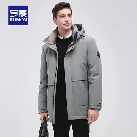 【蓄热科技】罗蒙鹅绒羽绒服男士新款冬季休闲加厚石墨烯保暖外套图片