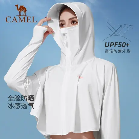 骆驼骑车防晒衣女2023新款春季薄款防紫外线透气时尚长袖外套商品大图