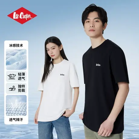 【重磅凉感】Lee Cooper 短袖T恤男女同款2025夏季宽松打底衫上衣商品大图