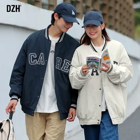 棉服情侣款休闲棒球服男棉衣外套情侣装潮牌男装美式夹克2023新款商品大图