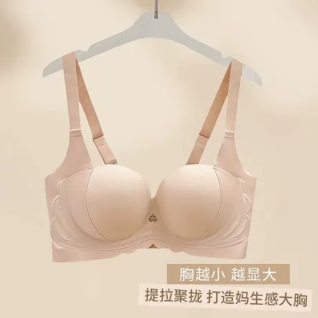 小胸聚拢内衣女软支撑无钢圈提拉上托收副乳防下垂防外扩文胸胸罩图片