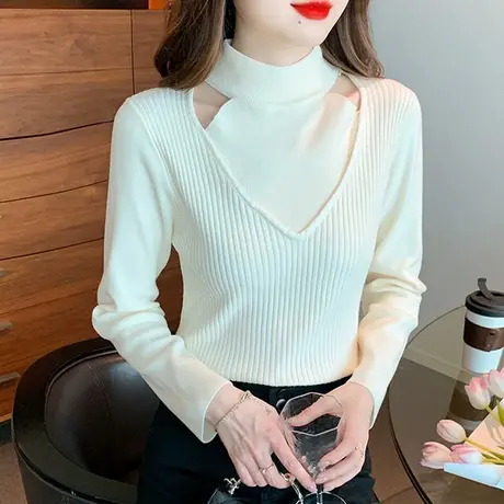 今年流行爆款冬装打底毛衣女秋冬洋气内搭针织衫温柔风上衣小个子图片