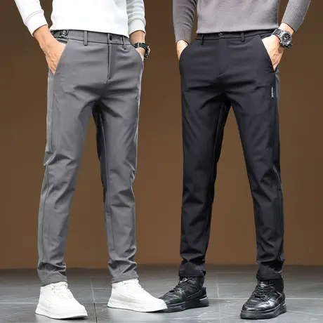 春季男款商务职业正装直筒西裤春秋款男士西装裤春天速干休闲裤子商品大图