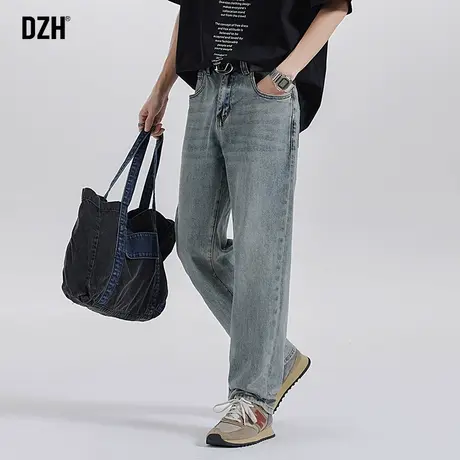 男生美式牛仔裤男复古水洗直筒裤子男裤2024春季新款休闲长裤男款商品大图