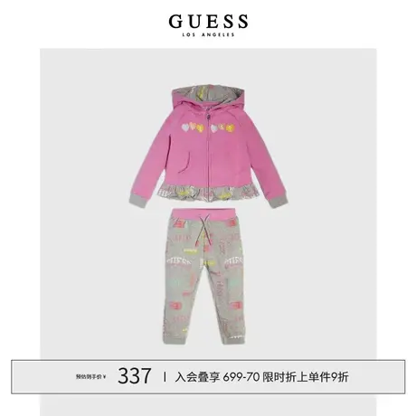 GUESS 秋童装女童时尚连帽卫衣套装-K3RG07KA6V3商品大图