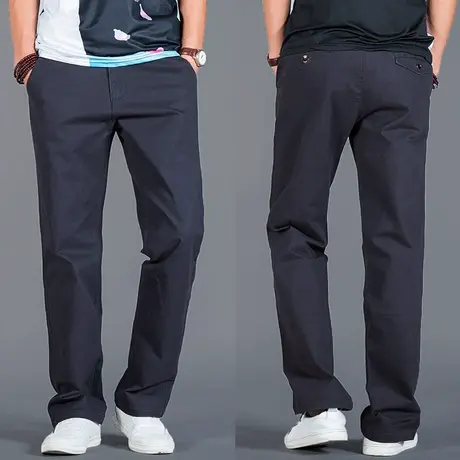 裤子男春秋款男士休闲裤宽松直筒加肥加大秋冬中老年人大码工装裤商品大图