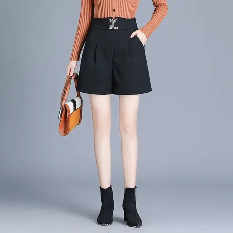 时尚休闲西装裤女2023秋季新款阔腿裤高腰外穿短裤宽松显瘦A字裤商品大图