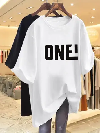 重磅仿棉美式t恤女正肩夏季设计感小众宽松短袖体恤港味chic上衣图片