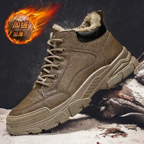 雨鞋男款外穿冬季加绒厨房水鞋防滑棉靴子男士防水保暖鞋外卖雨靴商品大图