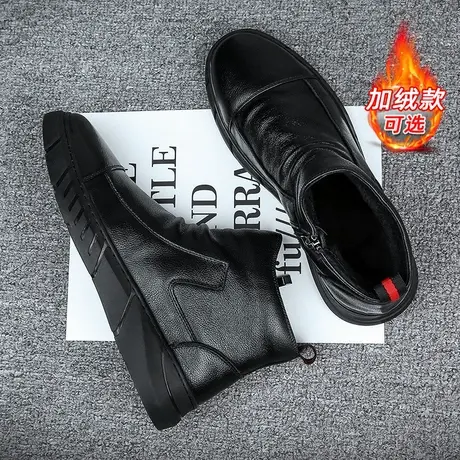 雨鞋男冬季加绒保暖户外防水防钓鱼水鞋厨房工作劳保雨靴雨天胶鞋商品大图