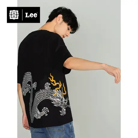 Lee宫廷文化“龙随型动”潮服22秋冬新品舒适男短袖T恤LMT003638图片