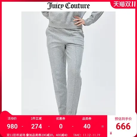 Juicy Couture橘滋休闲裤女秋冬新款美式运动舒适小脚针织长裤商品大图