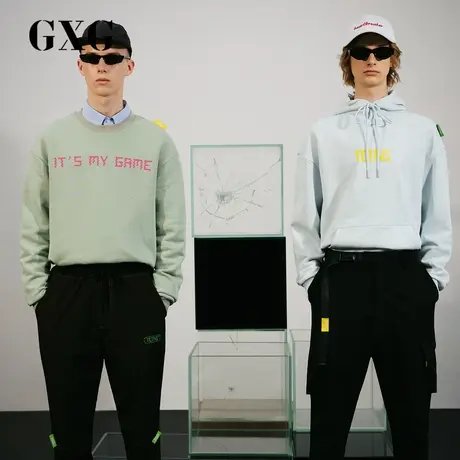 GXGX TETRIS联名卫衣秋季商场同款韩版男装潮#GY131826G图片
