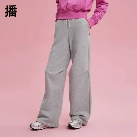 播&CRZ联名系列2023新款运动风卫裤宽松阔腿休闲裤女DDQ2KD0302商品大图