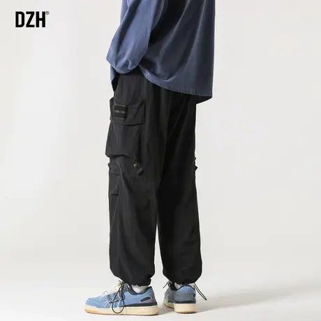 男士黑色工装冲锋裤男直筒山系登山速干伞兵裤2023新款束脚休闲裤商品大图
