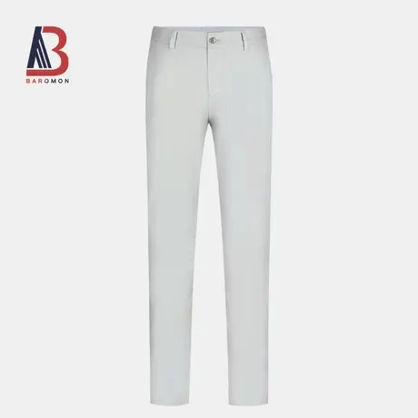 BAROMON/培罗蒙男士商务休闲裤薄款2023秋款弹力修身浅灰色长裤子图片