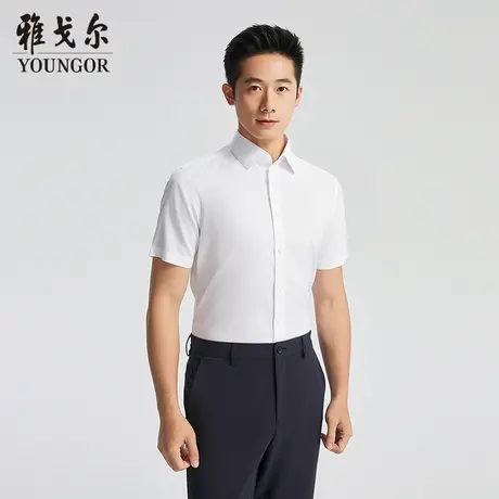 【商场同款】雅戈尔男士短袖衬衫春夏新款官方商务休闲短袖衬衫男图片