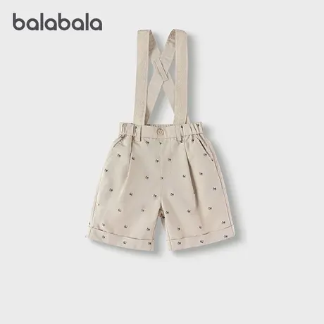 巴拉巴拉男童背带裤小童裤子宝宝休闲裤薄款2025儿童夏装新款夏装图片
