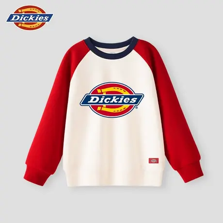 Dickies童装女童卫衣男孩2025新款撞色上衣儿童秋季拼接运动衣服A图片