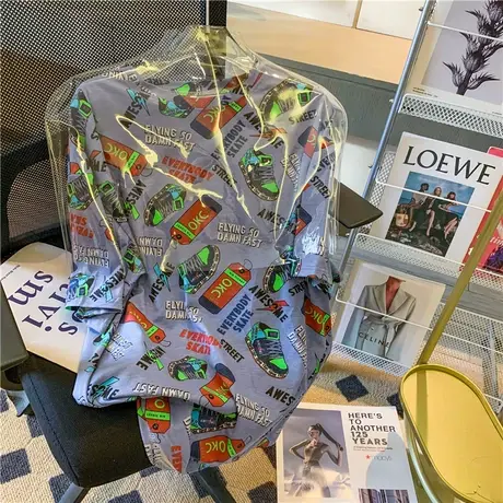 2023年春夏季新款ins潮设计感小众情侣女装正肩辣妹上衣服短袖t恤图片