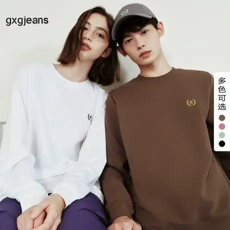 gxg.jeans男装2024年秋季新款圆领卫衣J24D313008商品大图