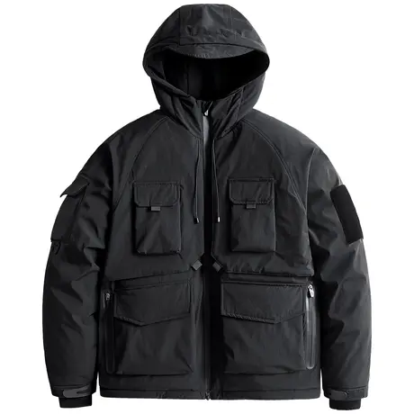 VIP多口袋连帽棉衣男冬季加厚防风保暖棉袄户外机能工装棉服外套商品大图