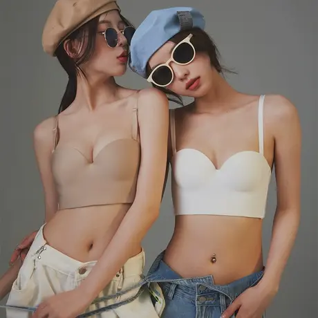 无痕内衣女高侧翼收副乳防下垂夏季薄款舒适小胸聚拢显大文胸罩商品大图