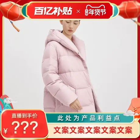 播柔软翻折领连帽羽绒服DDQ4图片