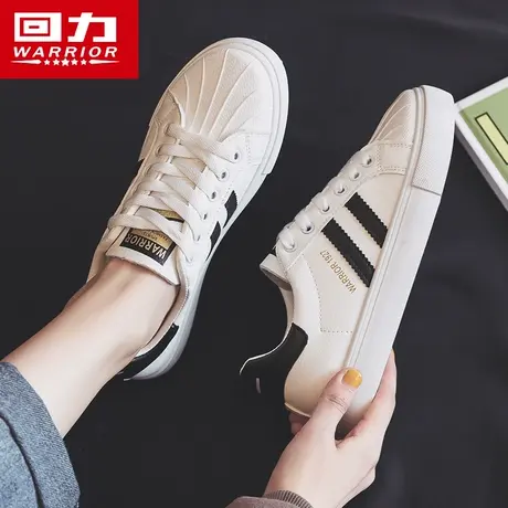 回力小白鞋女2024年秋季新款女鞋贝壳鞋百搭薄款透气ins潮板鞋子商品大图