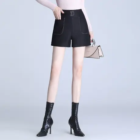 时尚短裤高腰显瘦休闲裤韩版通勤A字裤宽松阔腿裤女秋季2023新款商品大图