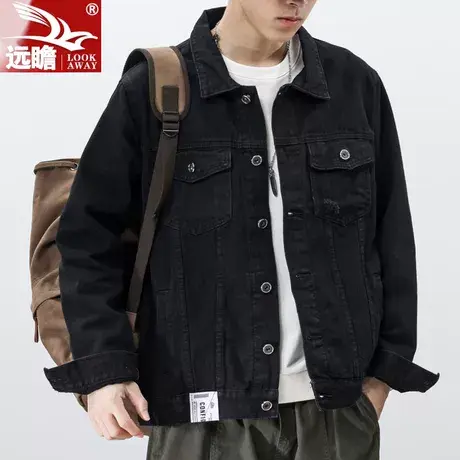 工装牛仔夹克外套男士潮牌宽松百搭春季2023新款舒适休闲上衣男装商品大图