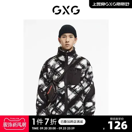 GXG奥莱 【生活系列】冬季新品商场同款重塑系列格纹夹克外套图片