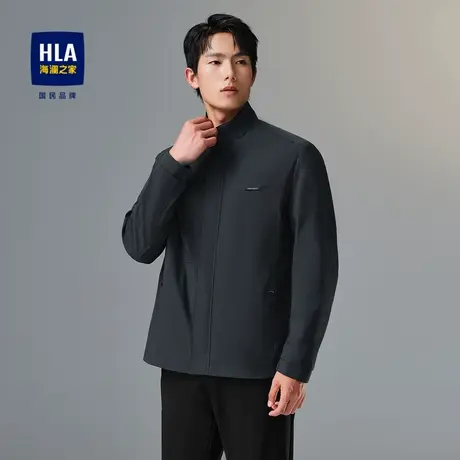 HLA/海澜之家商务行政夹克24秋季新款立领易打理休闲时尚外套男装商品大图