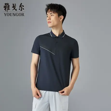 雅戈尔奥莱 商场同款男士短袖T恤新款官方正品商务短袖POLO衫男商品大图