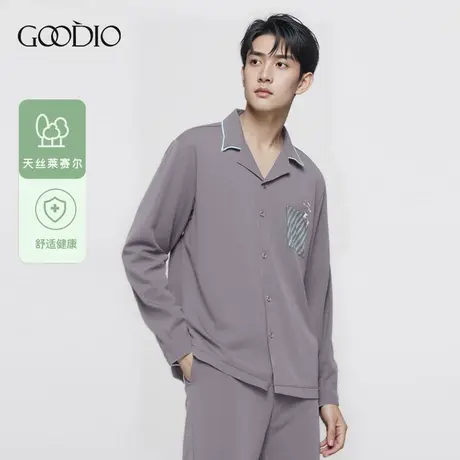 歌帝莱赛尔开衫长袖长裤男套装 GDY2505商品大图