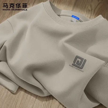 马克华菲男装圆领卫衣宽松休闲运动外套男秋季时尚男款长袖上衣X图片