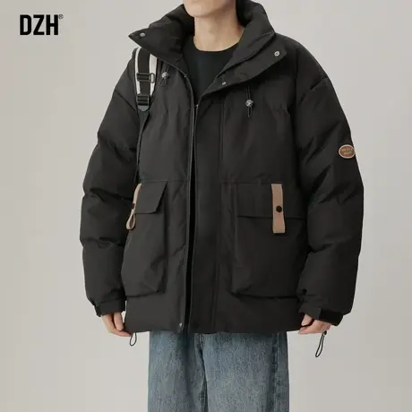男士工装棉服男款冬季新款加厚棉衣男外套立领面包服青少年派克服图片