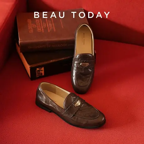 【佳雪佳敏】BeauToday一脚蹬复古英伦风乐福鞋商品大图