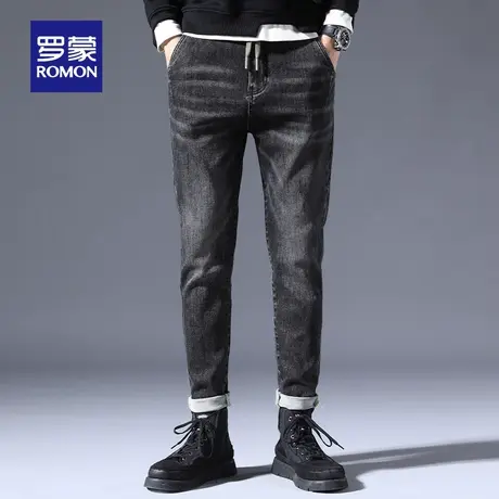 【官方正品】罗蒙男士休闲牛仔裤春季新款宽松潮流百搭修身直筒裤图片