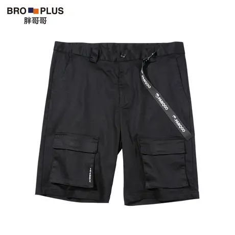 胖哥哥大码男装伞兵裤夏季薄款加肥加大潮流男士裤子工装5分短裤商品大图