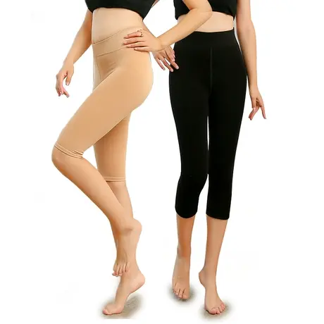 秋冬保暖七分加绒打底裤祼肤光腿打底裤靴裤中裤一体绒7分裤5分裤图片