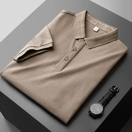 夏季薄款翻领POLO衫商务休闲男士短袖T恤内搭夏天男装夏装上衣服商品大图